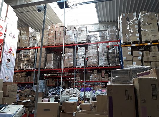 Instalacja kamer kopułkowych BCS w hurtowni - Gdynia