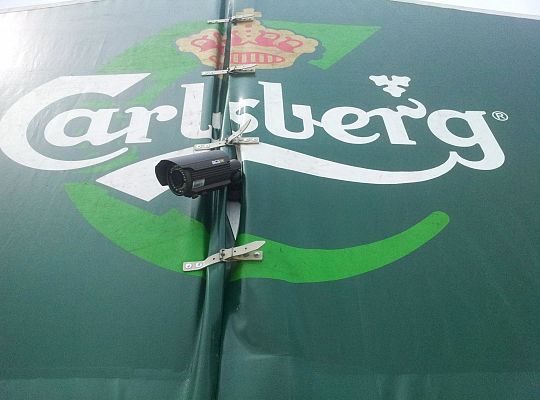 Namiot na plaży Karwia lipiec 2014