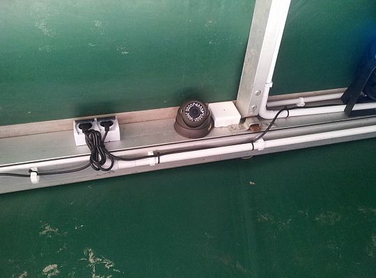 Namiot na plaży Karwia lipiec 2014