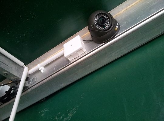 Namiot na plaży Karwia lipiec 2014