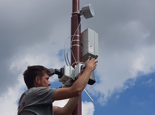 Instalacja rejestratora w żwirowni k. Kościerzyny