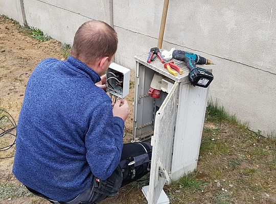 Podłączenie instalacji w żwirowni k. Kościerzyny