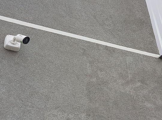 Montaż kamery zewnętrznej na stacji paliw w Lęborku