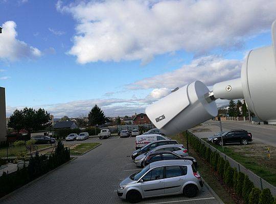 Kamera kopułkowa BCS podgląd na parking WM Wejherowo